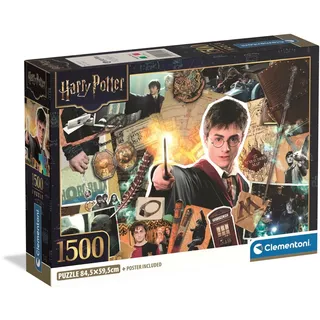 CLEMENTONI Puzzle Harry Potter 1500 elementów - Oficjalna Edycja Oryginalna