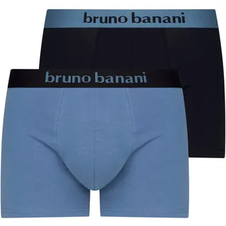 Bruno Banani Boxer »Flowing« 2er Pack, mit kontrastreichem Logobund, blau