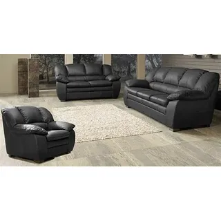 COTTA Polstergarnitur »Casino« Set, 3 Stk. tlg. Sessel, 2-Sitzer, 2,5-Sitzer, hohe Rückenlehne, schwarz