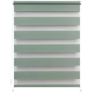 Duo Rollo / Doppelrollo Klemmfix 90 x 150 cm verspannt salbei