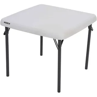 Lifetime Klapptisch & Beistelltisch | 61x61x54 cm Weiß | Kinder Spieltisch aus Kusntstoff & Metall