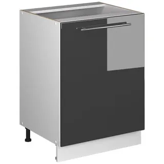 Vicco Unterschrank Fame-Line 60 x 82 x 51,6 cm Anthrazit Hochglanz/Weiß