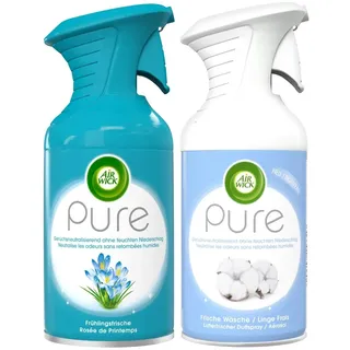 Air Wick Premium-Duftspray PURE Frühlingsfrische + Frische Wäsche (2 x 250ml)