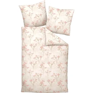 Janine Interlock-Jersey Bettwäsche * 155X220,80x80 2 teilig Carmen S 55113-01-512 sand koralle pink