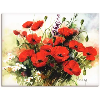 Artland Wandbild »Blumen Zusammenstellung III« Blumen 1 Stk. tlg. als Leinwandbild, Poster in verschied. Größen, rot