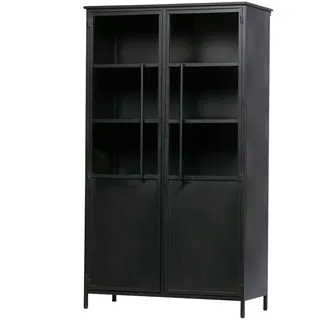 Woood Vitrine Exhibit 99 x 44 x 170 cm Schwarz