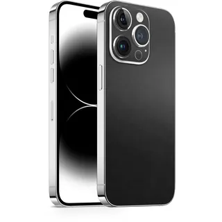 TF Skins kompatibel mit iPhone 14 Pro, Skin Schutzfolie (Matt Schwarz Back Only)