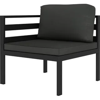 vidaXL 8-tlg. Garten-Lounge-Set mit Kissen Aluminium Anthrazit - Grau