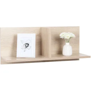 RICOO Wandregal Holz Hängeregal WM013-ES 70 x 30 x 22 Regal Wand Schweberegal Regale für Wände Regalbrett Shelf Holzregal Bücherregal Eiche-Sonoma