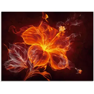 Artland Glasbild »Feuerblume« Blumen 1 Stk. tlg. in verschiedenen Größen, rot