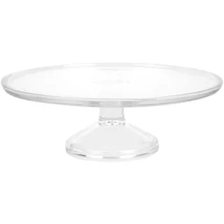 Olympia Glas-Kuchenständer-Basis, 300(Dia) x 95(H) mm, Durchsichtig, Passend für Kuchenhaube CS014 (separat erhältlich), Spülmaschinengeeignet, CS013