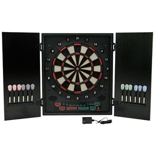 Best Sporting Dartscheibe Glasgow elektronisch für Softdarts, aus Kunststoff, mit 12 Dartpfeilen & Ersatzspitzen I Dartboard Kabinett I Dart 8 Spieler