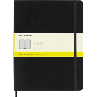 Moleskine Notizbuch Classic Collection flexibler Einband ca. DIN A4 kariert, schwarz