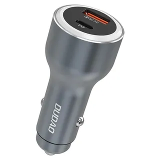 DUDAO R4Ultra 120W Power Delivery Quick Charge LED USB-A USB-C Kfz-Ladegerät Grau