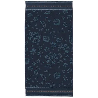Pip Studio Jasmin Jaquard Duschtuch Dark Blue 70x140cm (1 Stück)