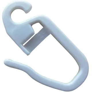 rewagi Faltenlegehaken, Gardinenhaken, Überklipshaken, Gardinenzubehör - Öse 4mm weiß - 25, 50, 100, 200, 500, 1000 Stück (100 Stück)