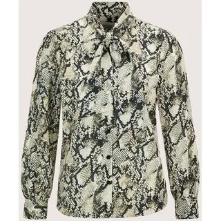 Langarmbluse MADELEINE "Bluse Elegante Bluse mit Animal-Print", Damen, Gr. 46, schwarz (schwarz, beige, multicolor), Obermaterial: 100% Polyester PES., Modern, Blusen Langarmbluse, Bluse mit Schluppe