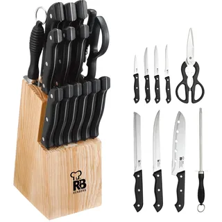RB Renberg Küchenmesser 15-tlg. Holzgriff