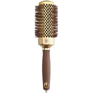 Olivia Garden Expert Blowout Shine – Braun - 45 - Runde, antistatische Keramikbürste für glänzende und frizzfreie Blowouts