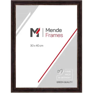 MendeFrames H025 Fotorahmen Holz Schwarz 50x75 cm Kunstglas - Schwarz