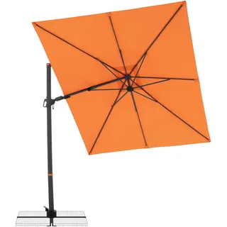 Doppler Ampelschirm , Orange , Metall, Textil , 320x240 cm , 360° drehbar, höhenverstellbar, stabile Strebegelenke, UV-beständig, wetterbeständig , Sonnenschutz, Sonnenschirme