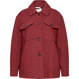 Tommy Hilfiger Damen Herringbone Shacker Hemdjacke M - Rot