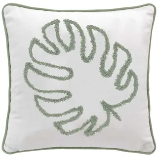 Douceur d'Intérieur Mahe Kissenbezug (40 x 40 cm), einfarbig, verziert, Baumwolle