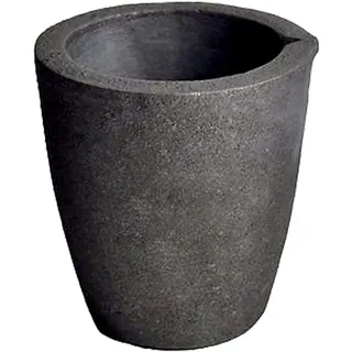 MegaCast, Guss-Tiegel, Graphit-Tiegel mit Ausgießer, für Ofen, Fackel, Schmelzen, Gießen, Verfeinern, Gold, Silber, Kupfer, Messing, Aluminium