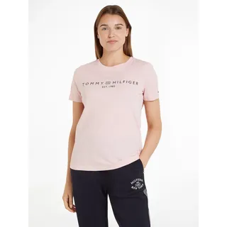 Tommy Hilfiger T-Shirt »REG CORP LOGO C-NK SS«, mit Logoschriftzug TOMMY HILFIGER Delicate Pink XS (34)