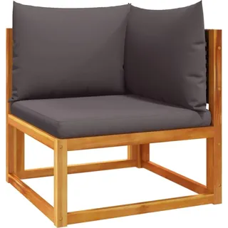 vidaXL Gartensofa-Ecke mit Kissen Holz Akazie & Rattan - Braun
