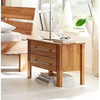 Home affaire Nachtkonsole »Modesty Nachtkonsole, überzeugt durch sein klares, schlichtes Design« Massivholz, Skandinavisches Design, Robust, stabil, FSC zertifiziert, beige
