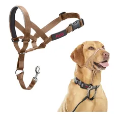 HALTI Kopfgeschirr - Verhindert, dass Ihr Hund an der Leine zieht, Einfache Anpassung, Leicht, mit gepolstertem Nasenriemen, Anti-Zug-Halsband für mittelgroße Hunde (Größe 3, Wüstensand)