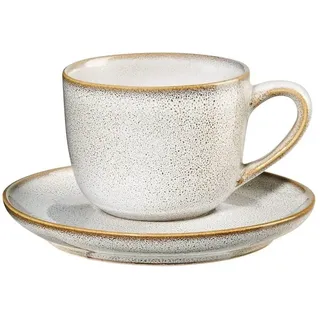 ASA Saisons Tasse mit Unterteller Steinzeug Nude-Sand 0,09l, Größe: 6,7cm x 5,5cm, 27110107