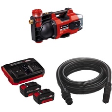 Einhell Akku-Gartenpumpe AQUINNA 36/38 F LED Power X-Change (36 V, max. 3800 L/h Fördermenge, max. 37 m Förderhöhe, ECO/BOOST, Vorfilter, inkl. 2x 4,0 Ah Akku, Twincharger, 4 m Saugschlauch)