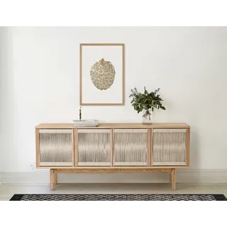 Woodman Sideboard »Lidia« Kommode, Türenfronten aus nartürlichem Hanfseil, Breite 180 cm, FSC®, braun