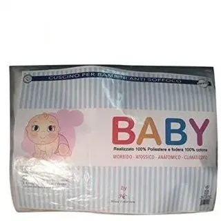 House Collection Kissen aus Fibra, Culla, Kinderbett, Baumwolle, Antisoffoco, 40 x 60 cm, Weiß