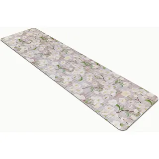 Comart - Küchenteppich Austin – Wasserdicht – rutschfest – schmutzabweisend – maschinenwaschbar – Läufer aus Polyester – für Flur und Küche – Made in Italy – Bloom Blumen – 50 x 170 cm