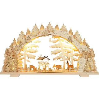 Tietze Erzgebirgsdegn LED Schwibbogen »Mehrschicht Wildfütterung exklusiv« 70x39x7,5 cm (BxHxT)