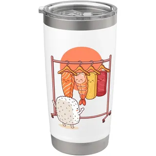 Funny Sushi Rice Character Shopping for Neta Outfits Cute Doppelwandiger Edelstahl-Thermobecher