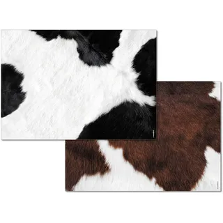 corpus delicti :: Papier-Tischsets als Abreißblock mit Kuhfell-Optik – Mooh