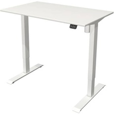 Bild von Move 1 elektrisch höhenverstellbarer Schreibtisch weiß rechteckig, T-Fuß-Gestell weiß 100,0 x 60,0 cm