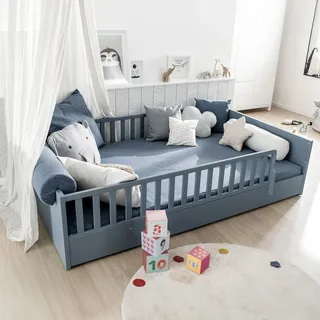 Paidi Kinderbett Little Flo 90 x 200 cm Buche blau