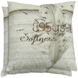 GO-DE Dekokissen »Klara« 2er Set, grau