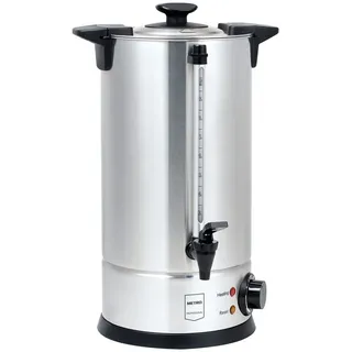 METRO Professional Wasserkocher/Glühweinspender GWB1006, Edelstahl/Kunststoff, Ø 30 x 37.3 cm, 6 L, 1300 W, mit Wasseranzeige, silber/schwarz