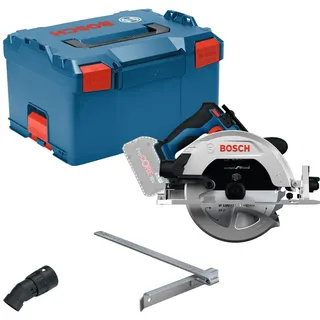 Bosch GKS 18V-68-2 Akku-Handkreissäge inkl. Gehrungsanschlag, Sägeblatt, L-BOXX