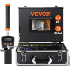 VEVOR Kit Endoskop-Kamera, Sonde Pixel 1000TVL, Ortungsgerät für die Inspektion der Trutung, LCD-Farbbildschirm, 7 Zoll, Inspektionskamera, Sonde, Kabel 40 m, für Rohre, Blickwinkel 130 °