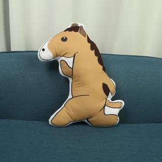 Lustiges Pferd Cartoon Emotion Stofftier Puppe Tier Haustier KissenLaufen