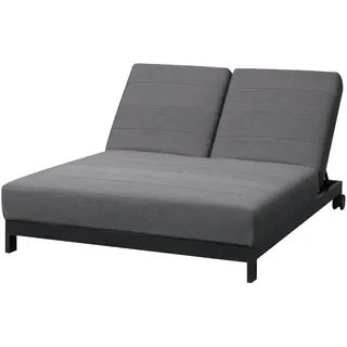 CLEMENTO Beziers Doppel Loungeliege Aluminium mit Rollen Createxx/Verstellbar