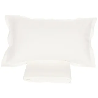 Parure Blätter aus Leinen FAZZINI Hauch Doppelbett