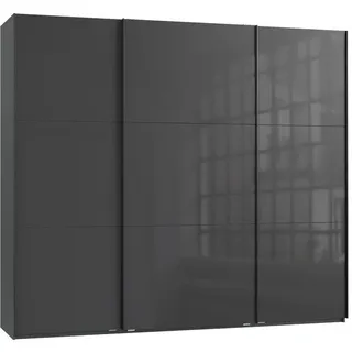 luma-home Schwebetürenschrank 3-türig 250 x 216 x 65 cm Anthrazit